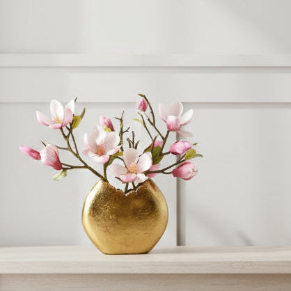 Moon Vase with Magnolias