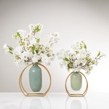 Load image into Gallery viewer, Suspend Vase With Cherry Blossoms/ WH