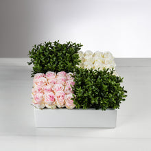 Load image into Gallery viewer, Rose Garden Square Pink/White item # 8255