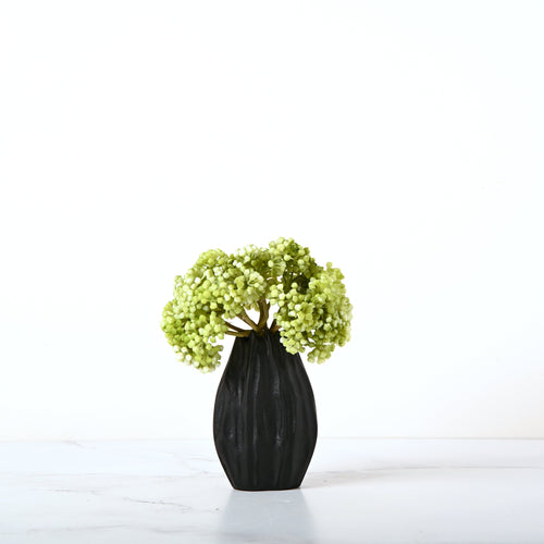 Pouch Vase with Green Bud Balls
