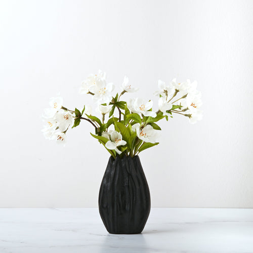 Pouch Vase with Pear Blossoms