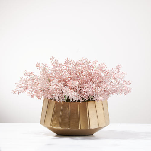 Seeded Clusters in Regalia Vase-Soft Pink