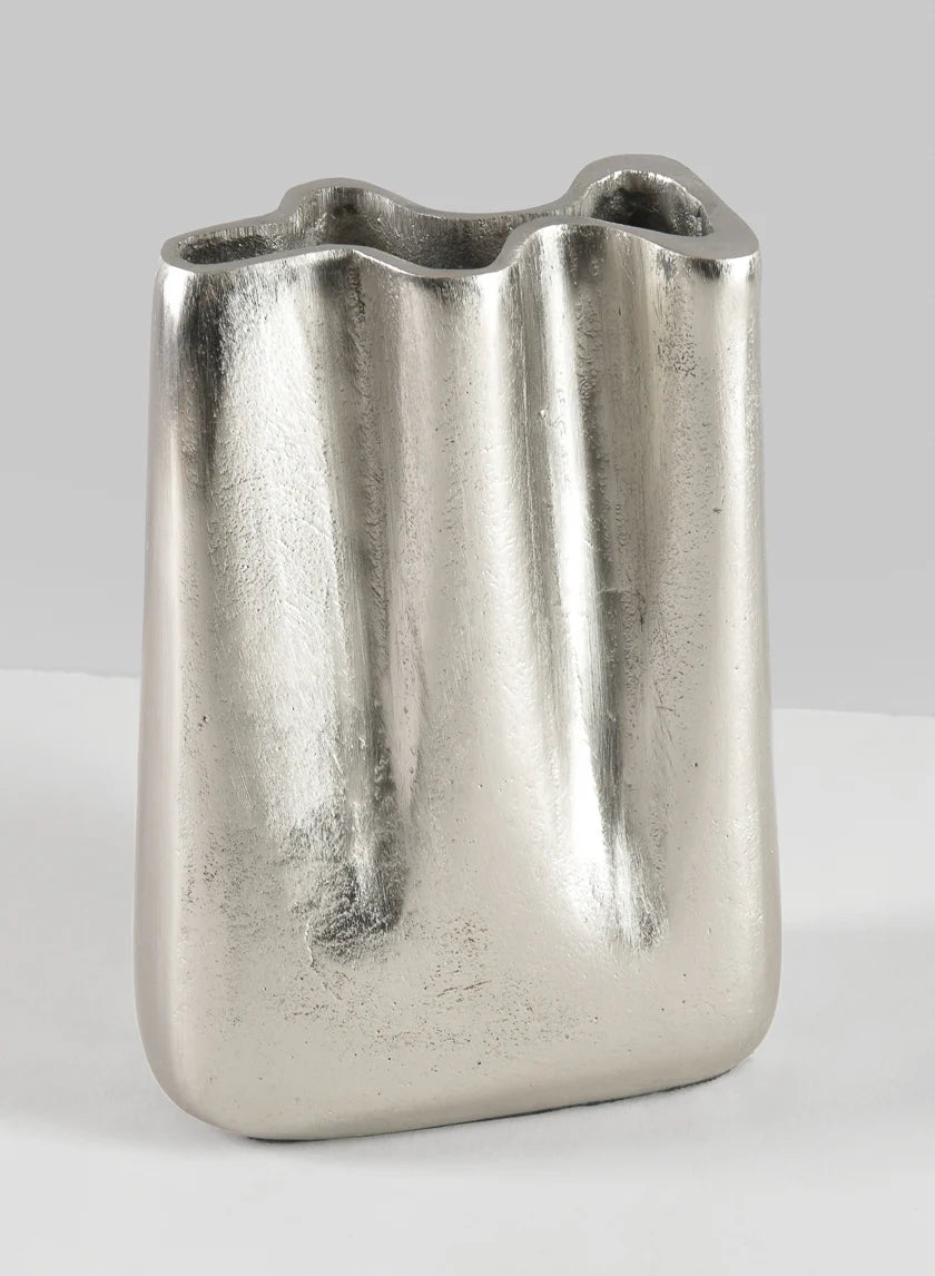 Crinkle Vase with Seeded Branches