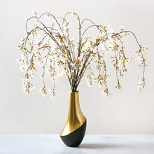 Load image into Gallery viewer, Slanted Vase with Hanging Cherry Blossoms- WH
