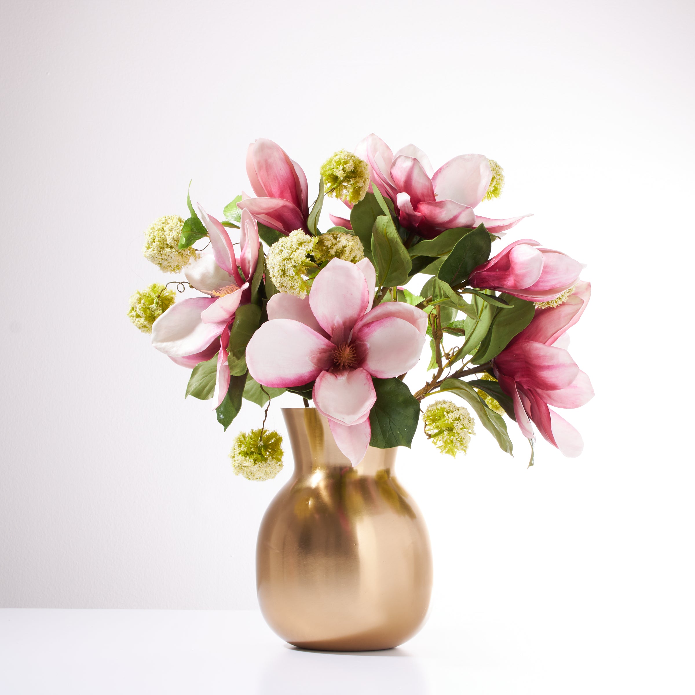 Fuchsia Magnolias and Snowballs
