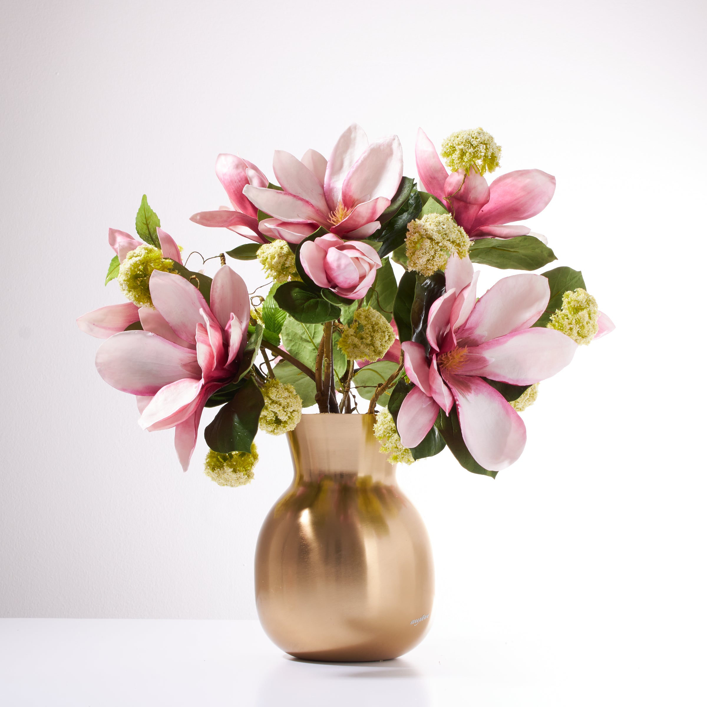 Fuchsia Magnolias and Snowballs