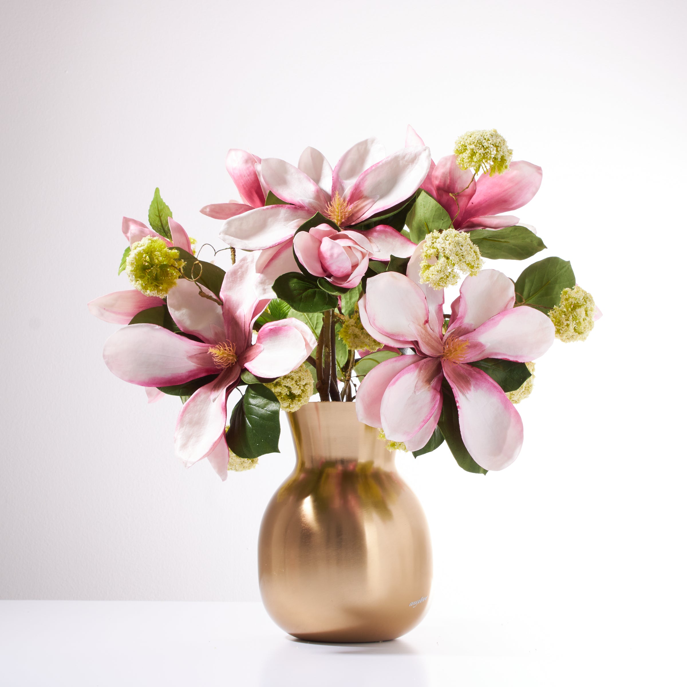 Fuchsia Magnolias and Snowballs