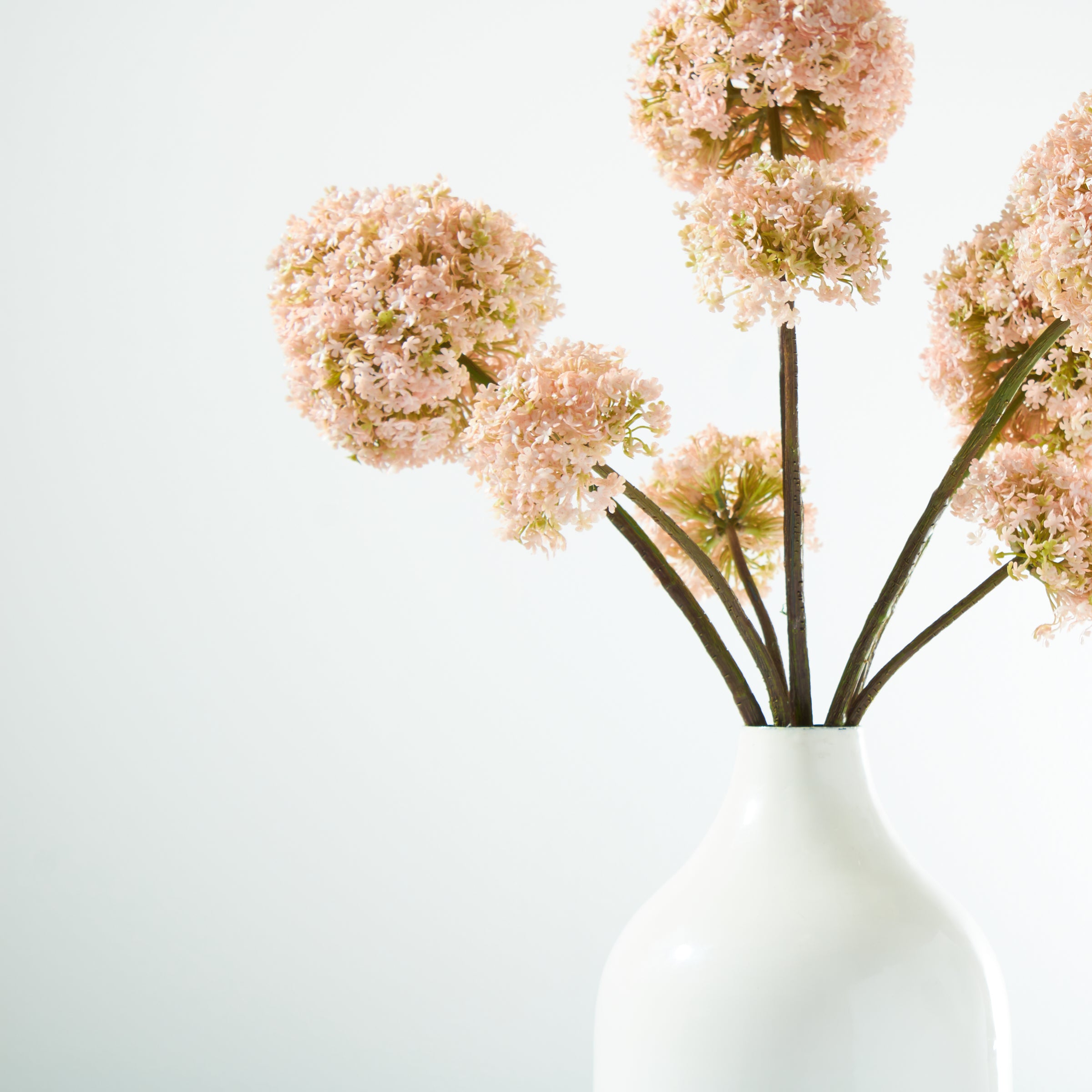 Pink Pink Snowballs in Enamel Vase
