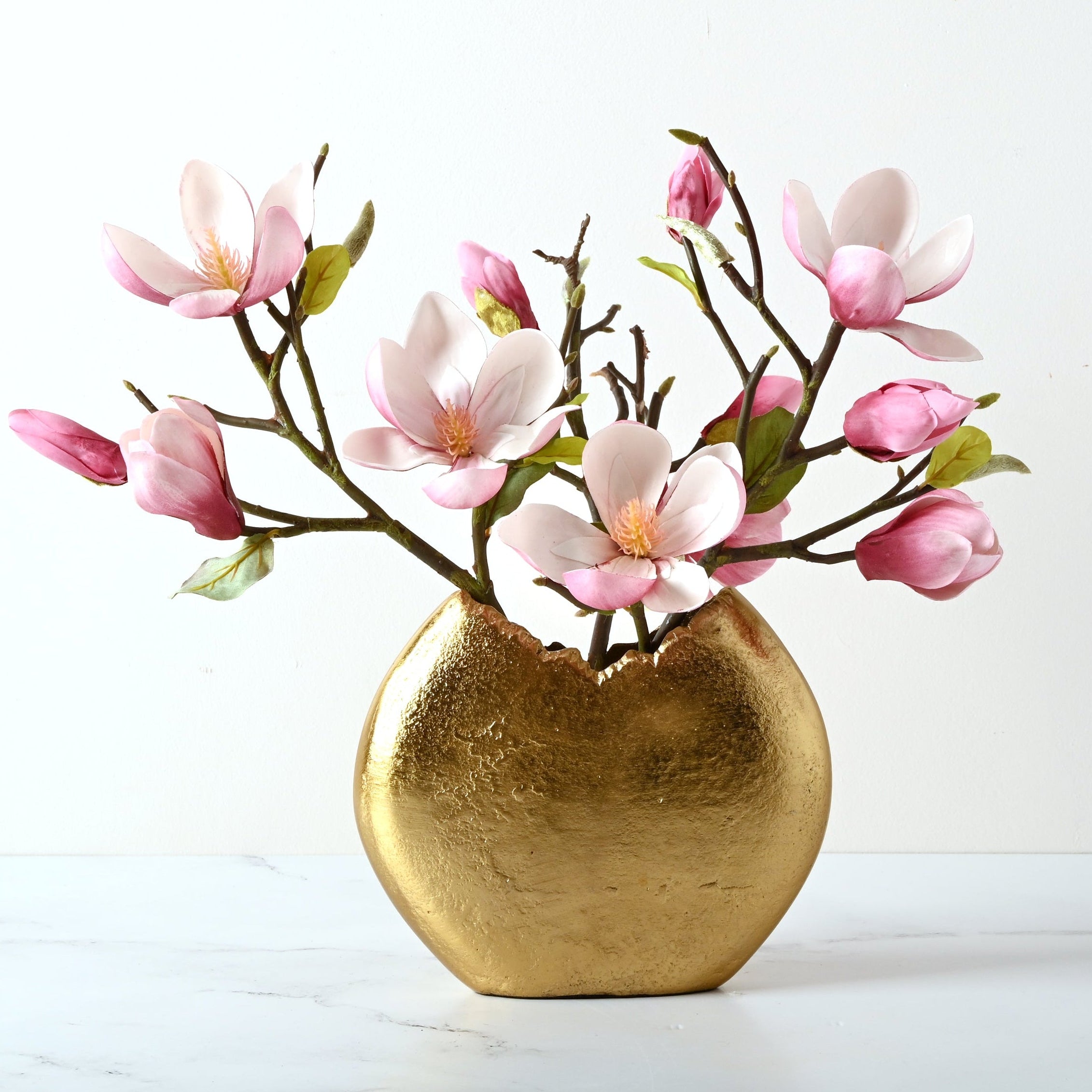 Moon Vase with Magnolias