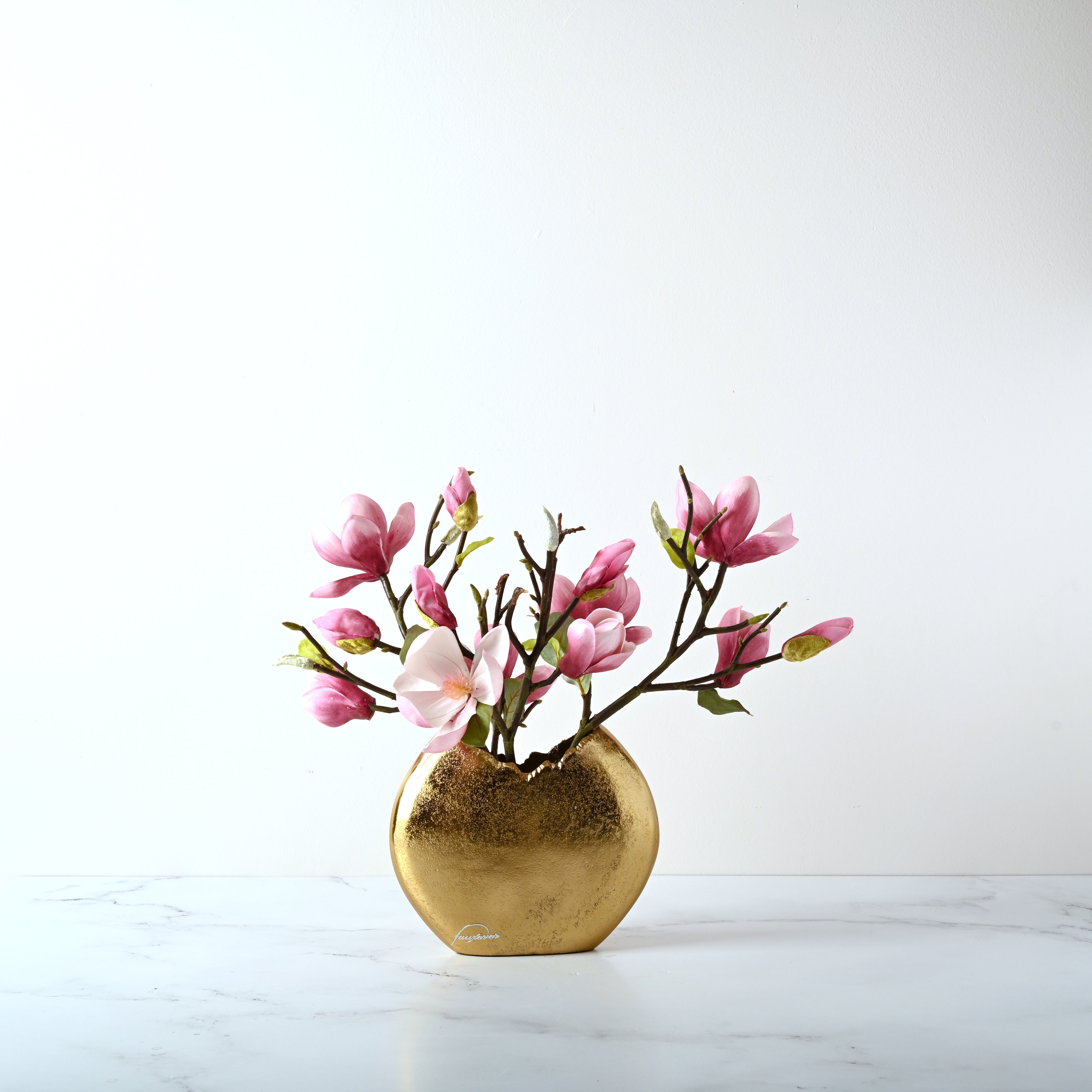 Moon Vase with Magnolias
