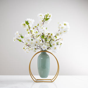 Suspend Vase With Cherry Blossoms/ WH
