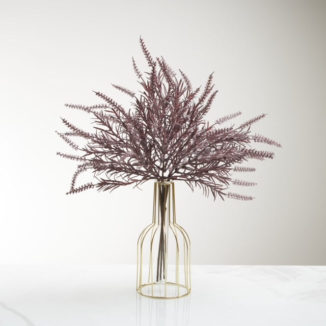 Astilbe in Gold Cage Vase-LV – Fauxever Florals